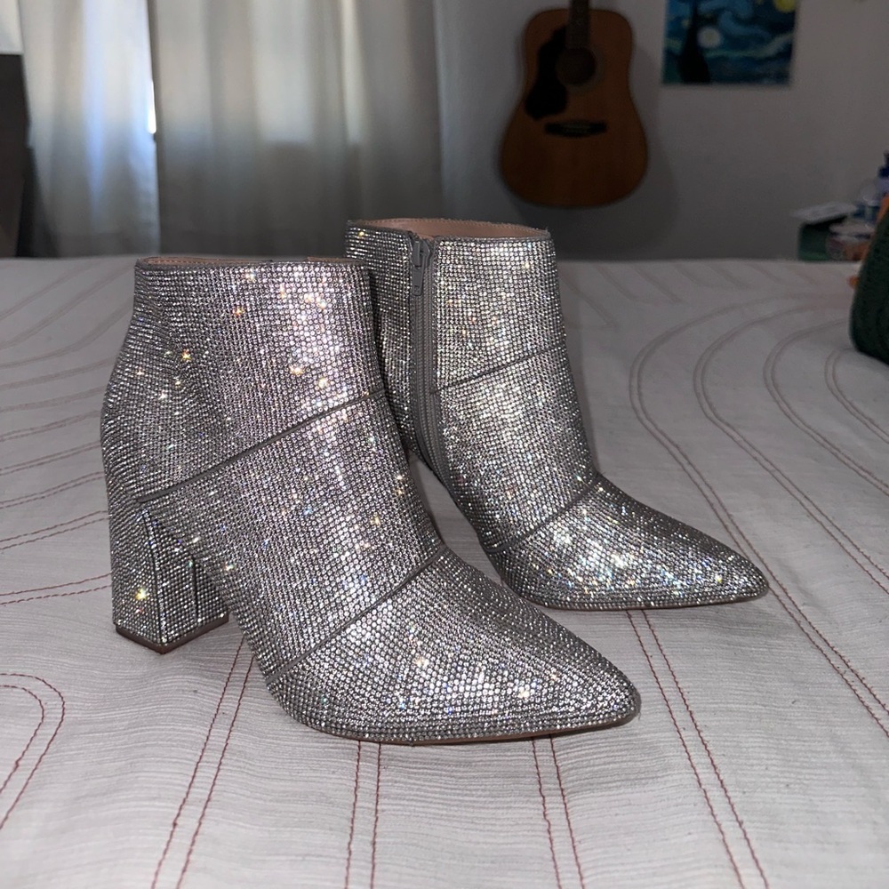 Steve Madden Rhinestone Booties - Picture 2 of 6